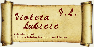 Violeta Lukičić vizit kartica